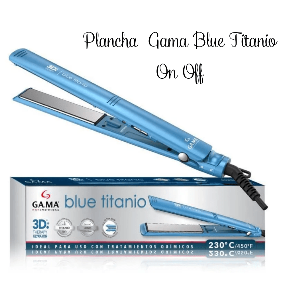 Plancha Alisadora Gama Blue Titanio 3D Therapy Ultra ion