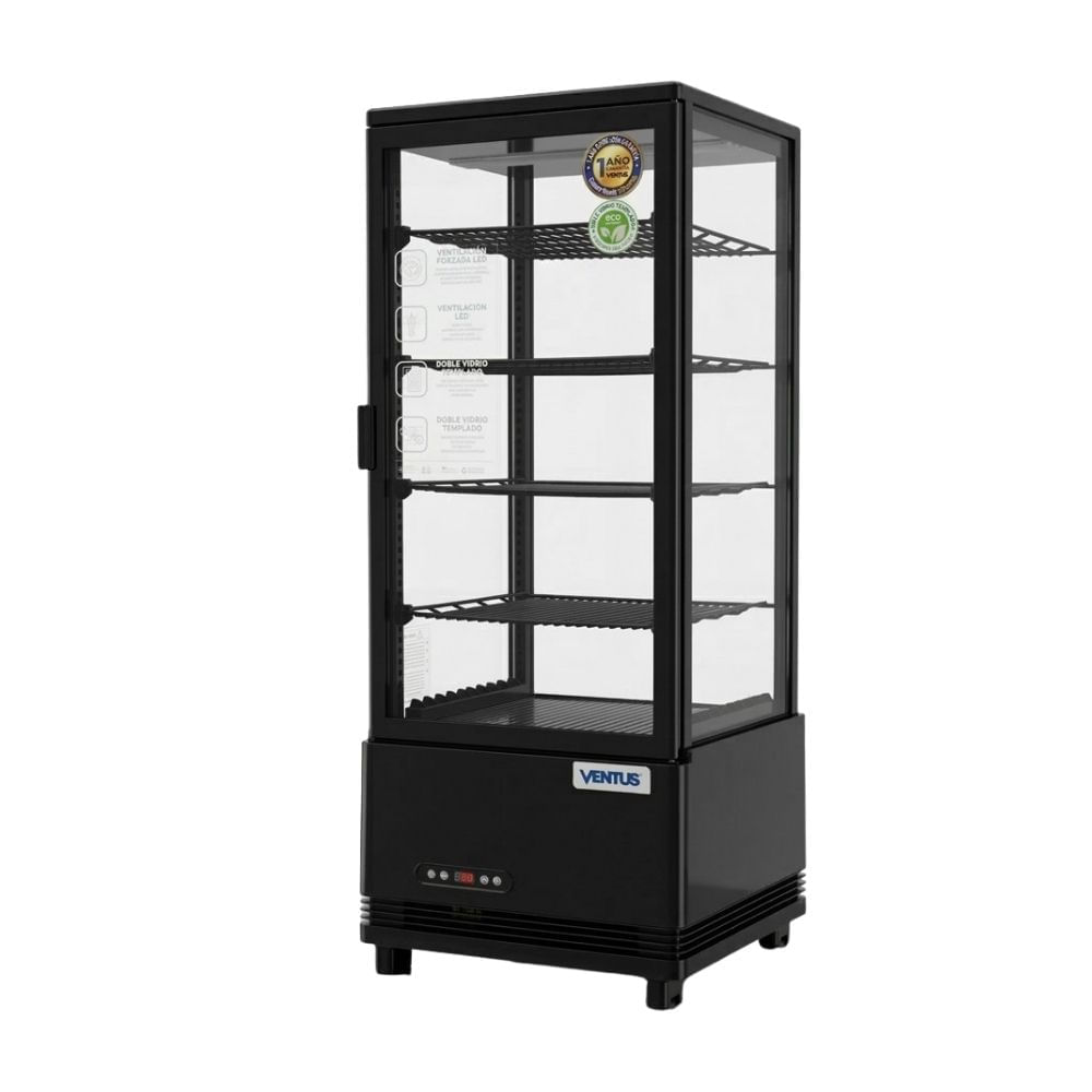 Vitrina Ventus Vert-98R 98L Acero Negro