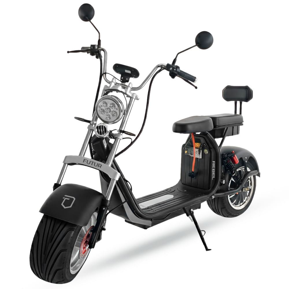 Moto Eléctrica REBEL de Litio 2000W Negro