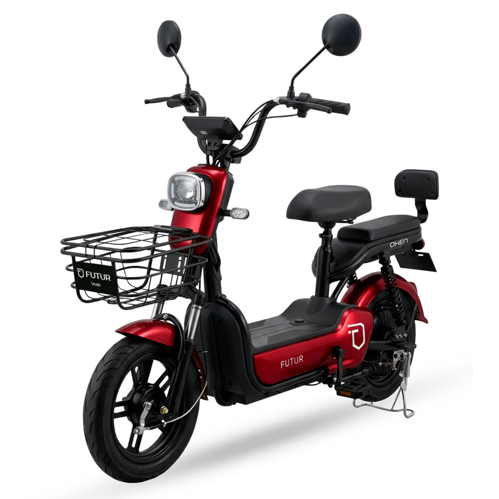 Bicimoto Eléctrica OXEN de Litio 350W Rojo Jam