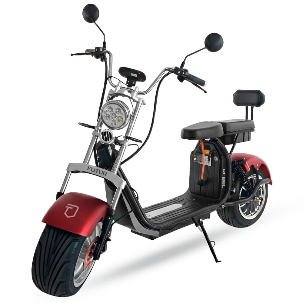 Moto Eléctrica REBEL de Litio 2000W Rojo