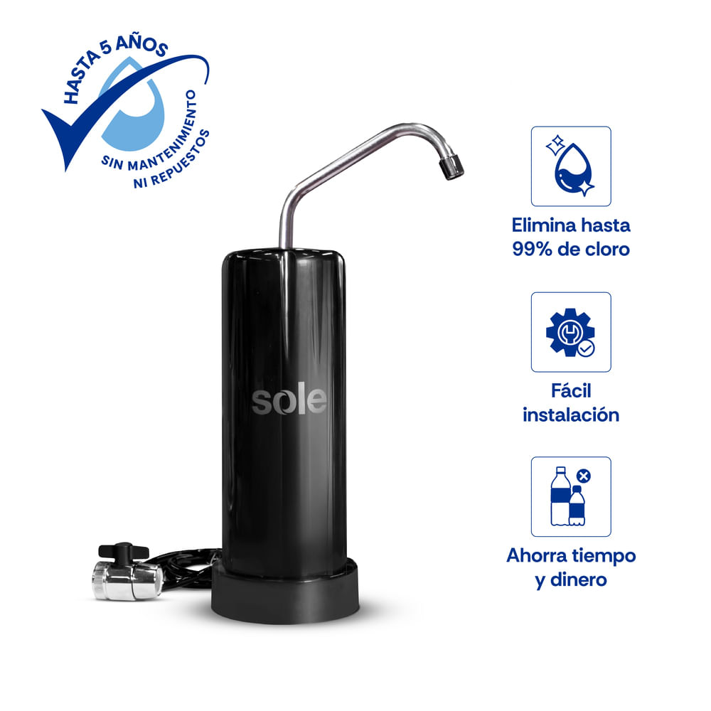Purificador De Agua Sole Prime FILSOL017C Negro