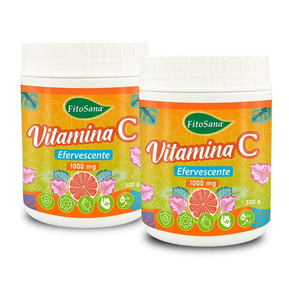 PACK FULL VITAMINA C 1000mg EFERVESCENTE FITOSANA - POTE 300G