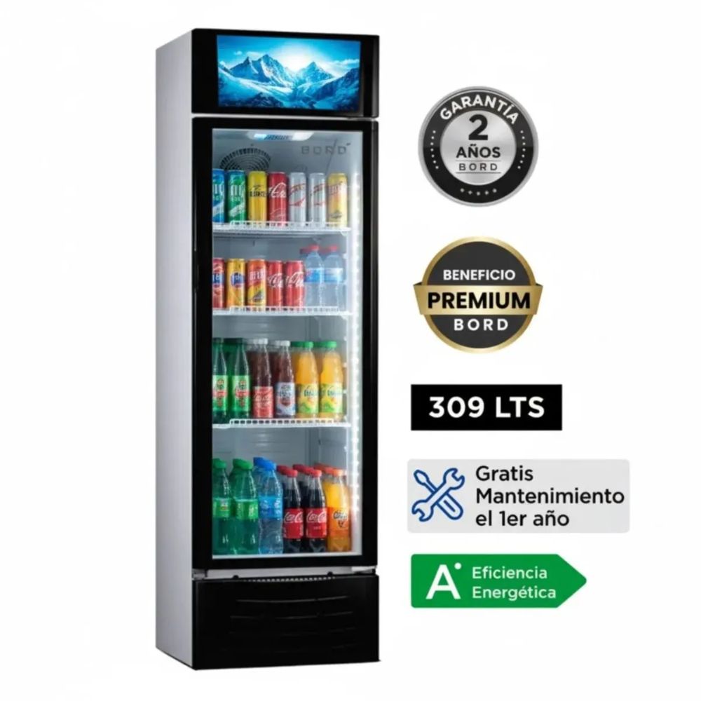 Vitrina Exhibidora BORD 309 Litros EX309-M-