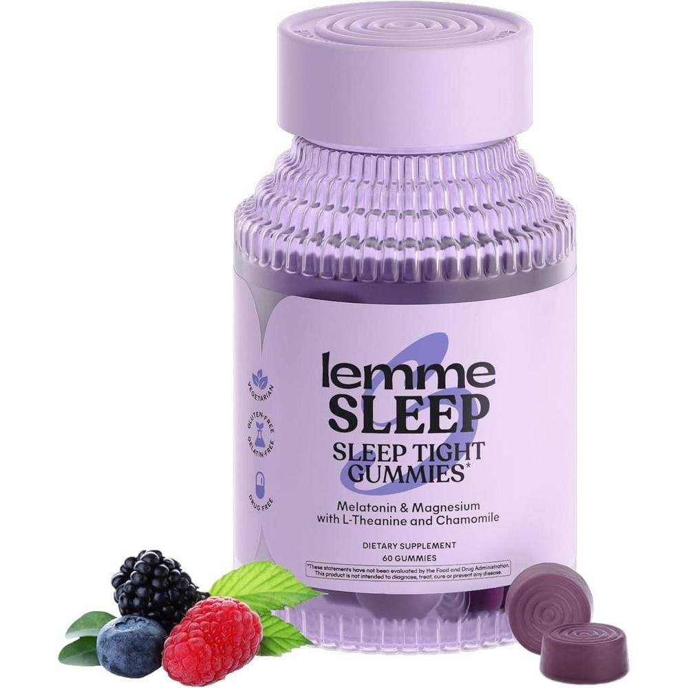 Gomitas para dormir con melatonina y manzanilla, sabor bayas