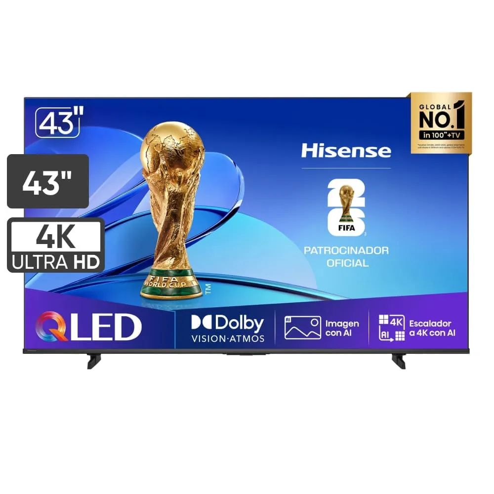Televisor Hisense QLED 43 UHD 4K Smart TV 43Q6QV