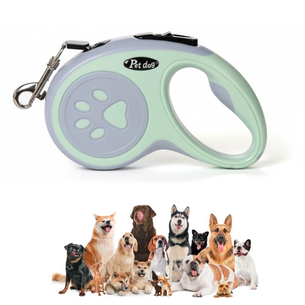 Correa Retráctil Pet Dog Automática para Mascotas Perros y Gatos 5 metros Verde
