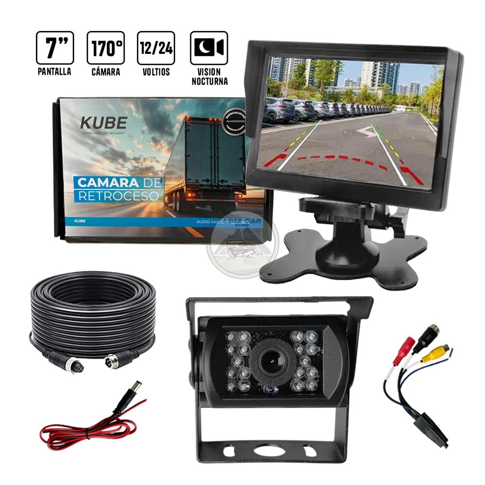 Kit Cámara de Retroceso para Auto Camion 12-24V