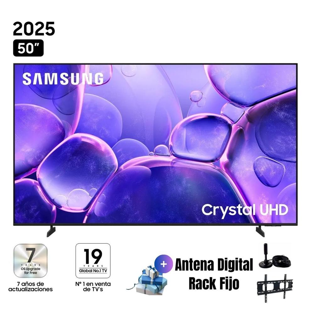 Televisor Samsung 50'' Crystal UHD 4K UN50U8000FGXPE 2025 - Ant - Rack Fijo