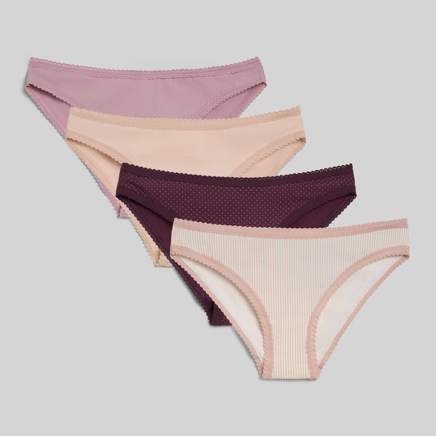 Pack X4 Calzones Mujer Rayas Madison