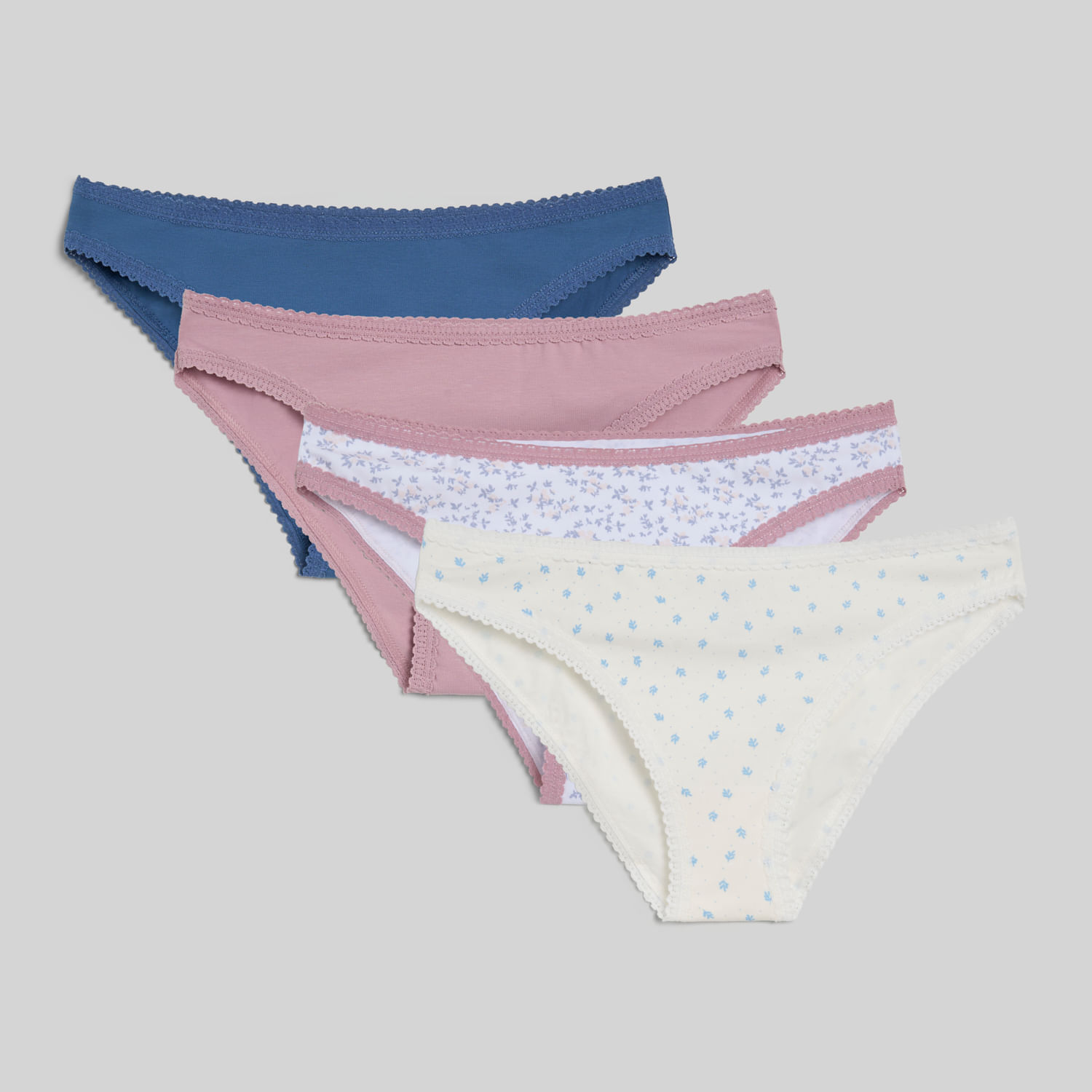 Pack X4 Calzones Mujer Hojas Madison