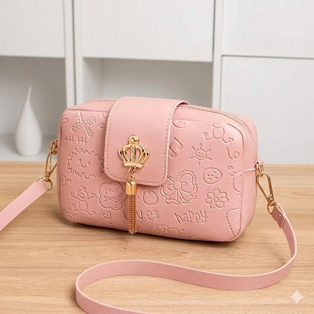 CARTERA CROSSBODY CORONA PINK 19X5X11CM