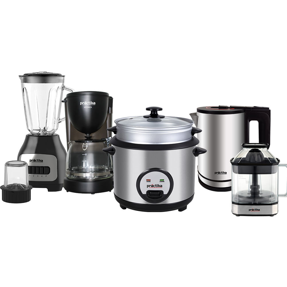 Pentacombo Practika Licuadora + arrocera + hervidor + cafetera + exprimidor