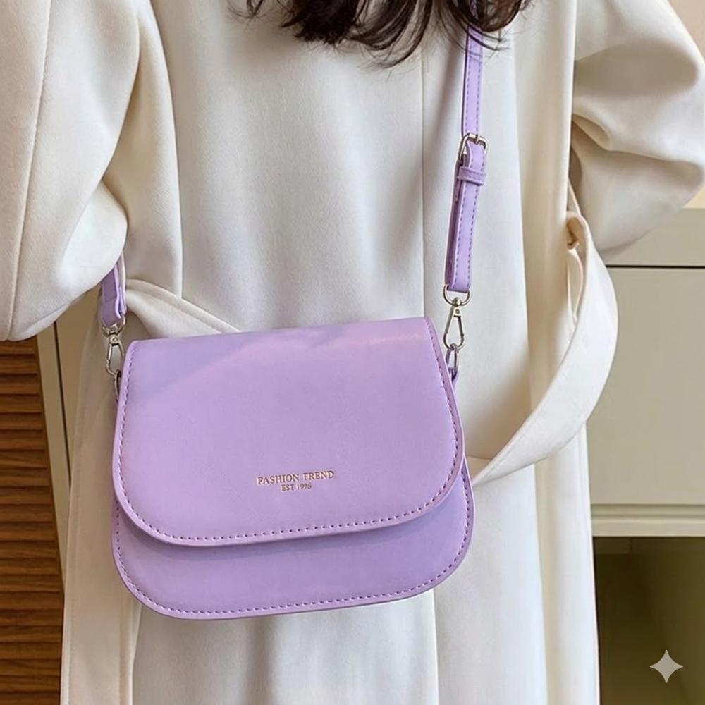 CARTERA BANDOLERA LILA 19X15X7CM