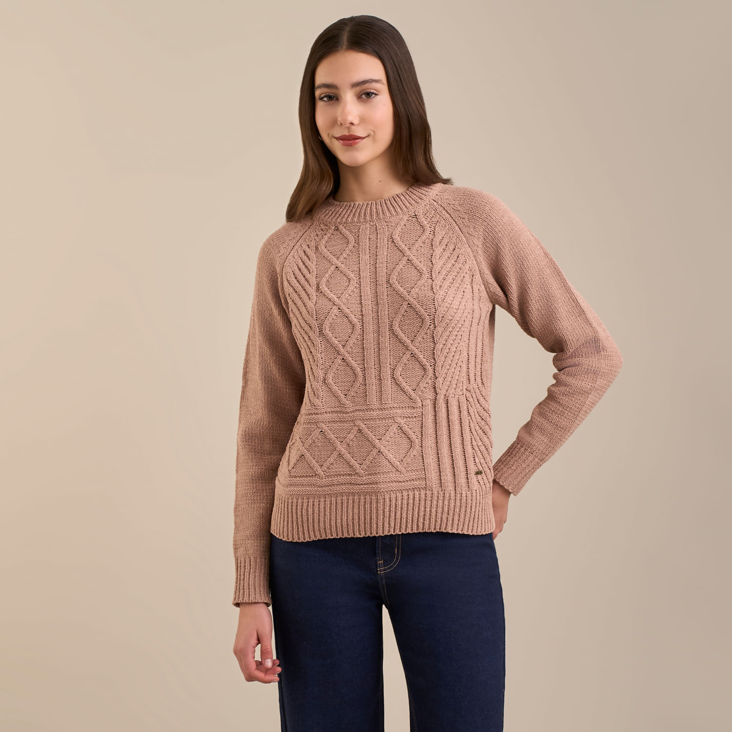 Chompa Mujer Zigzag Amc Manga Larga