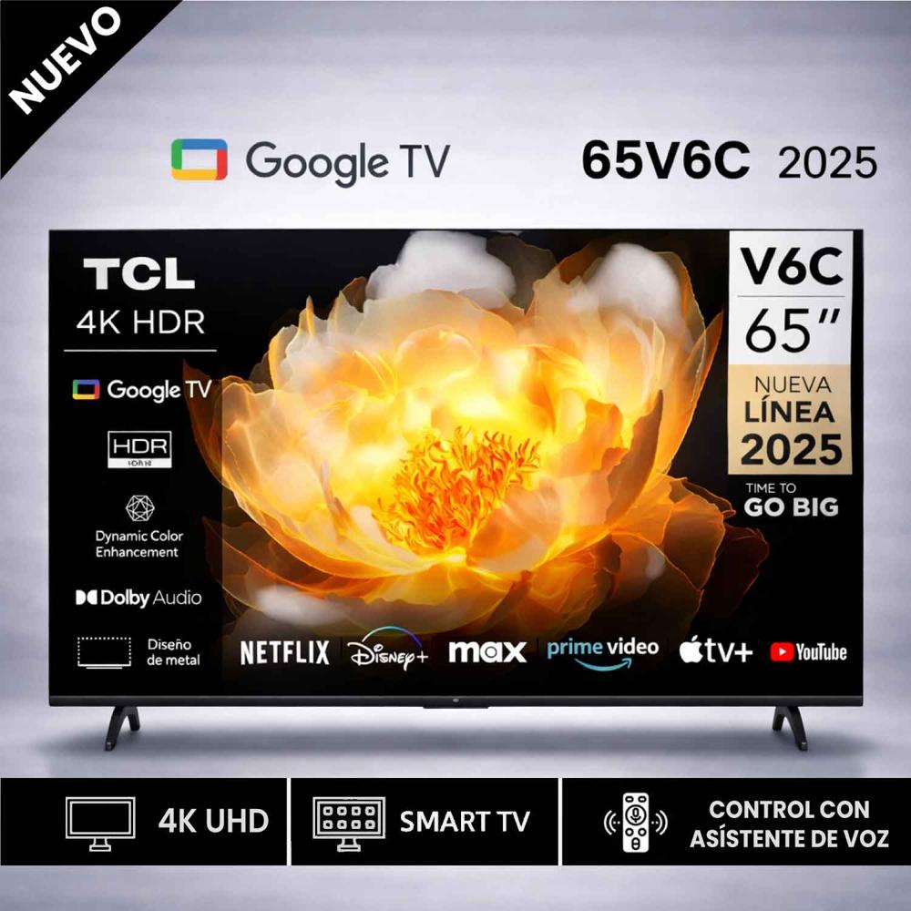 Televisor TCL 65 LED 4K 65V6C Google TV 2025
