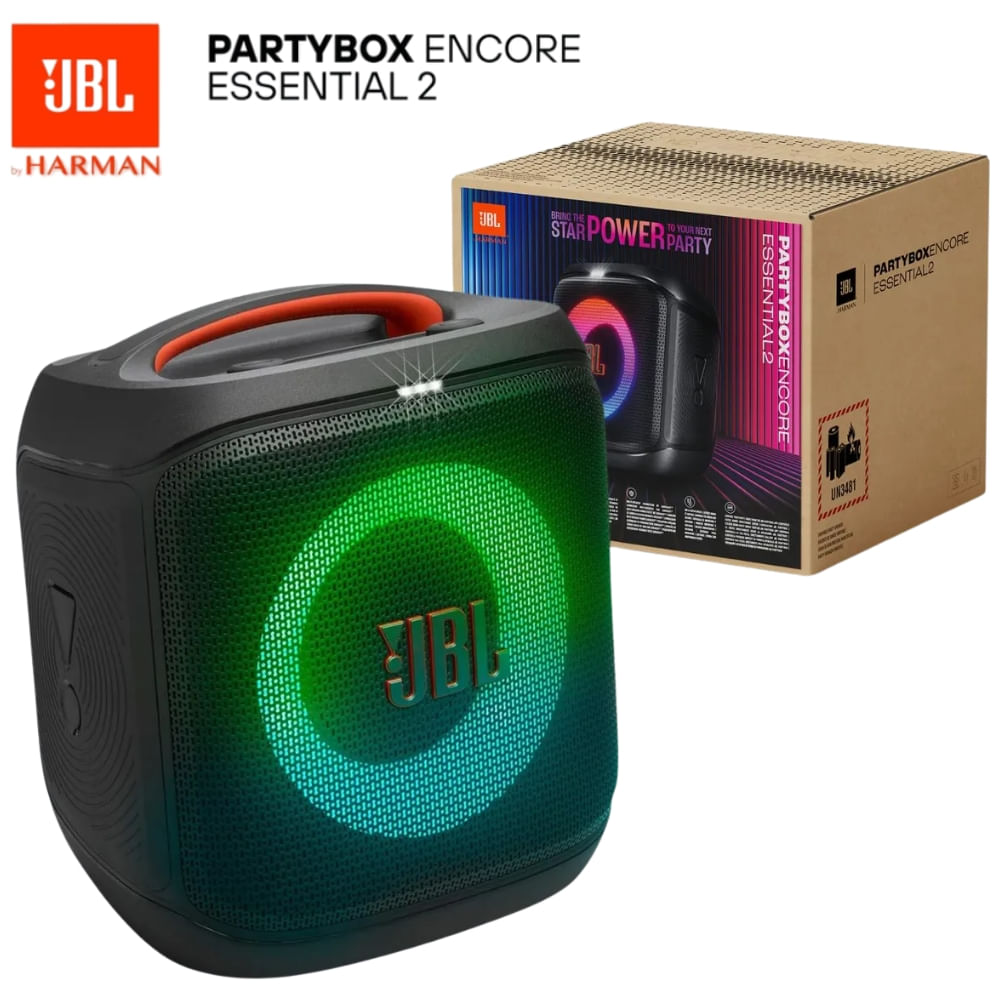 Parlante JBL PartyBox Encore Essential 2 Negro 100w con luces