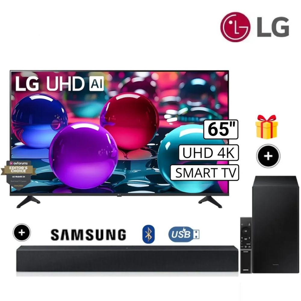 TELEVISOR LG 65 UHD 4K THINQ AI 65UA7300PSB - SOUNDBAR B450F