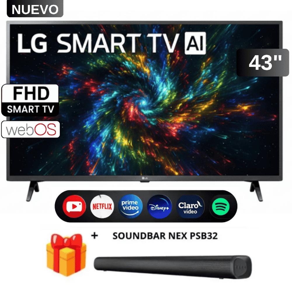Smart TV LG 43 Pulgadas Full HD 43LR6000PSA webOS  THINQ AI mas Soundbar Nex