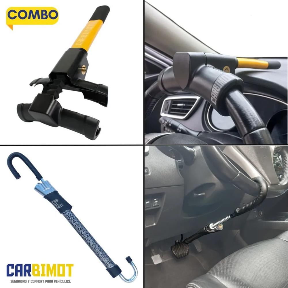 SEGURO BLOQUEO TRABA VOLANTE TIMON ANTIRROBO VEHICULAR