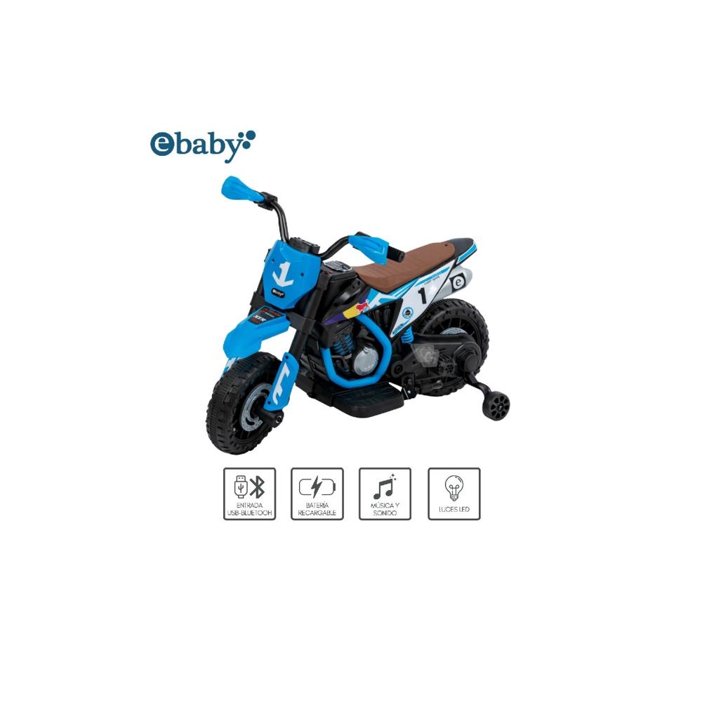 Motocicleta a Batería recargable musical y luces  Ebaby Cod.