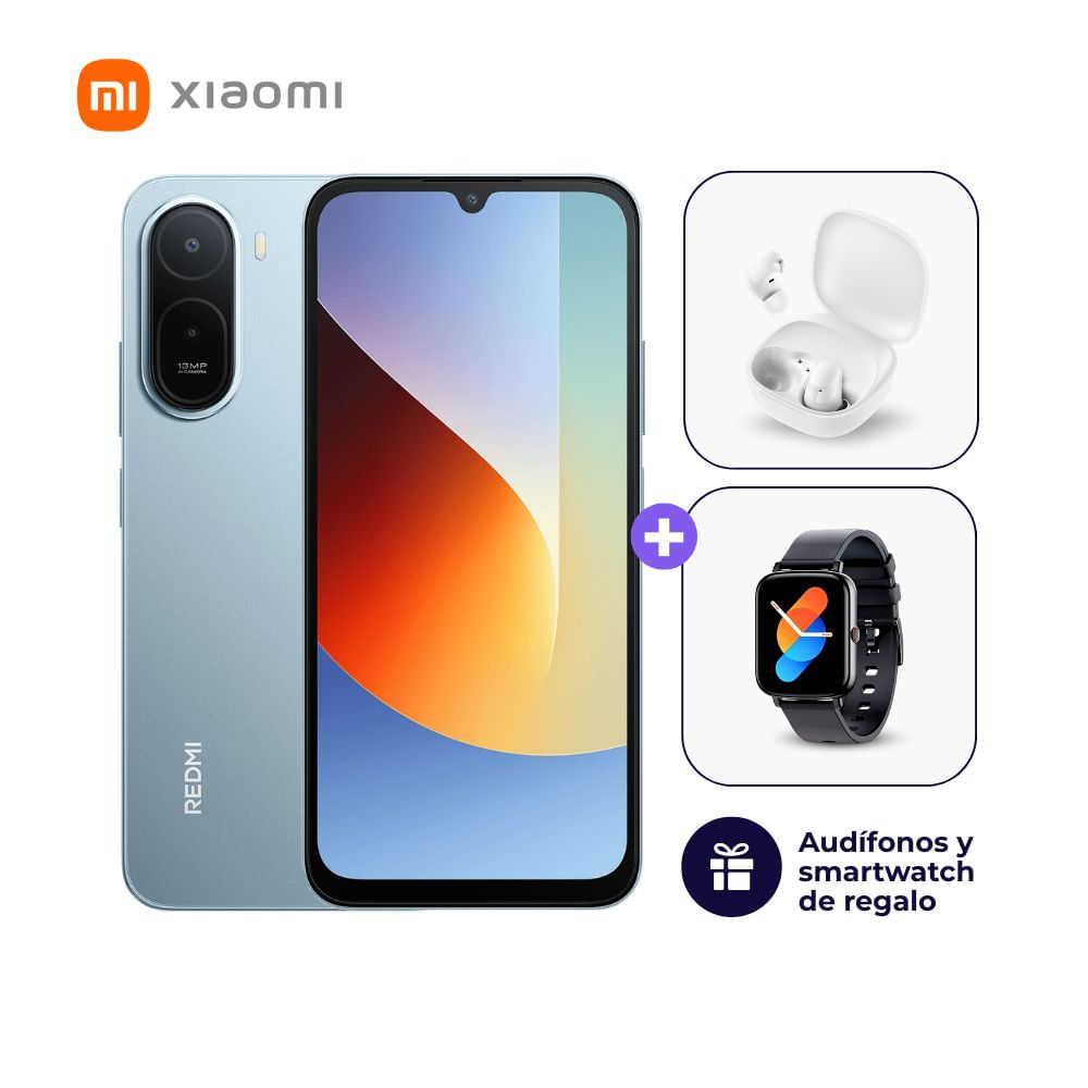 Xiaomi Redmi A7 Pro 64GB 4GB Ram Azul y Smartwatch - Audífonos