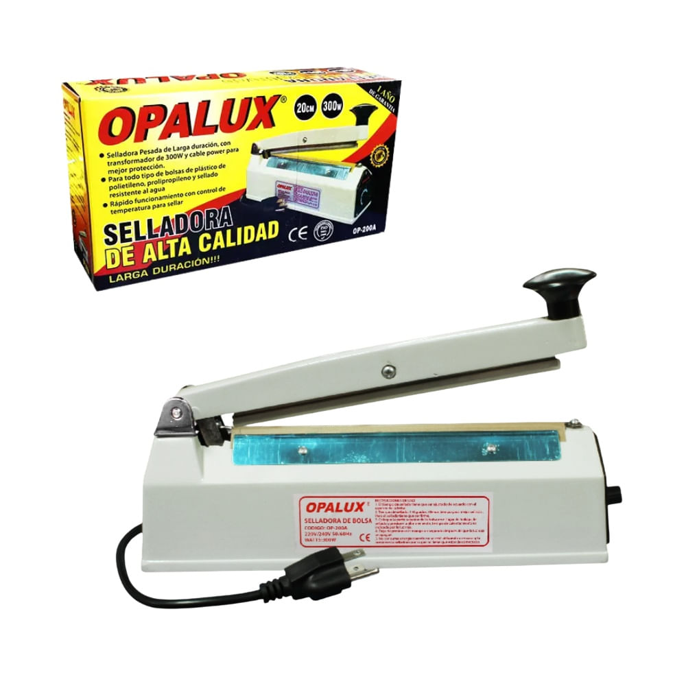Selladora Industrial De Bolsas 20 Cm Manual - Opalux