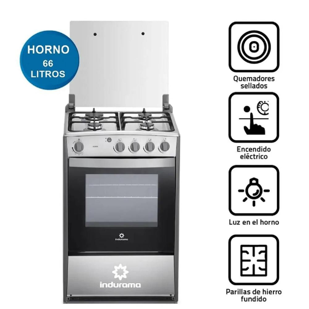 Cocina a Gas Indurama Viena QZ de 4 Hornillas