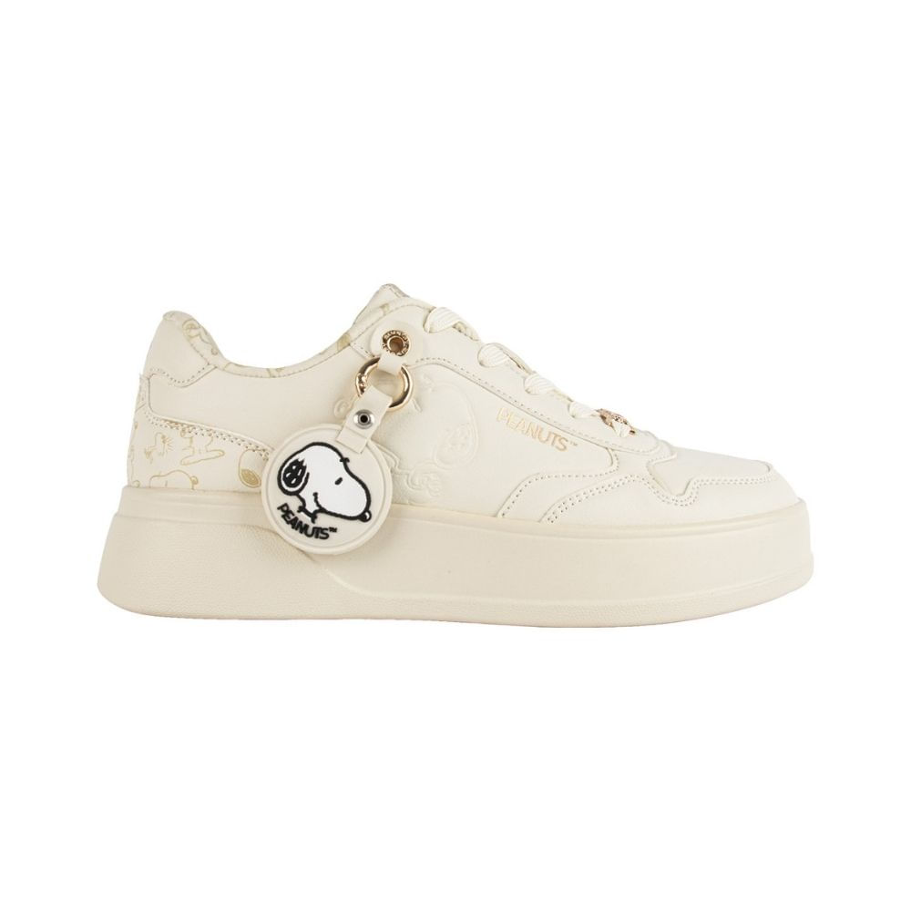 Zapatillas Urbanas Mujer Snoopy Beige