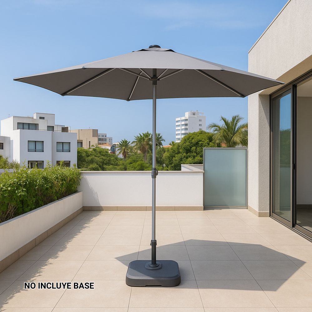 Sombrilla de Terraza Central Hexagonal 262cm Gris Orange Sombrilla de Terraza Central Hexagonal 262cm Gris Orange
