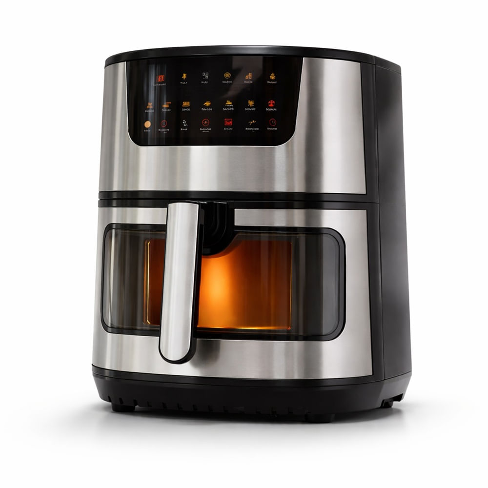 Freidora De Aire 10L Digital Con Ventana Y Luz Pantalla LCD Touch 1400W