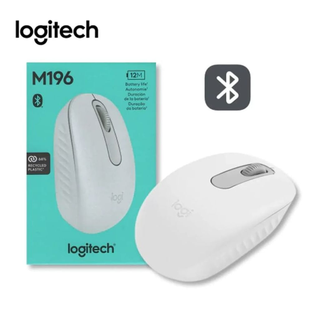 Mouse Logitech M196 Bluetooth Black- blanco