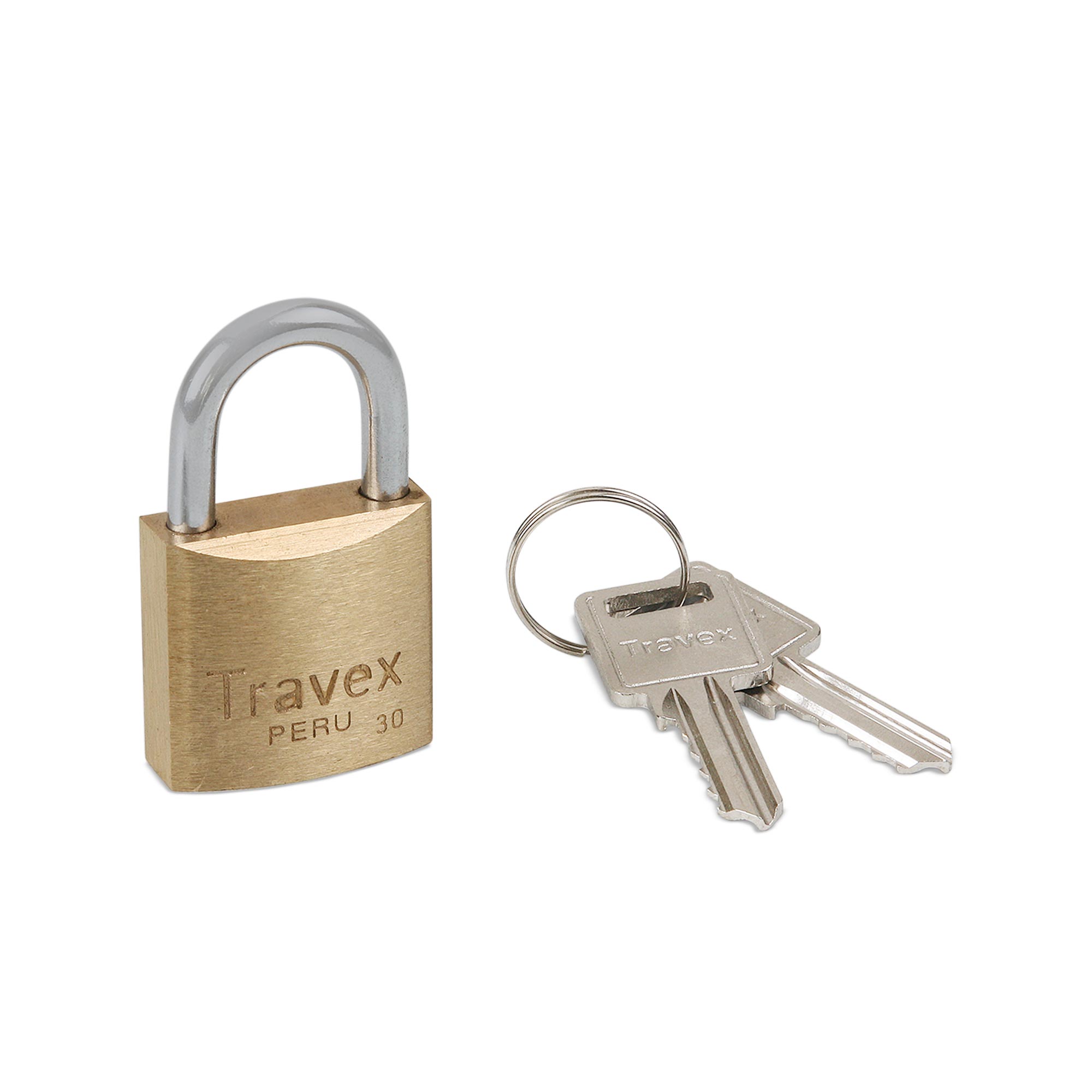 Candado con llave Bronce Travex 30mm Blister