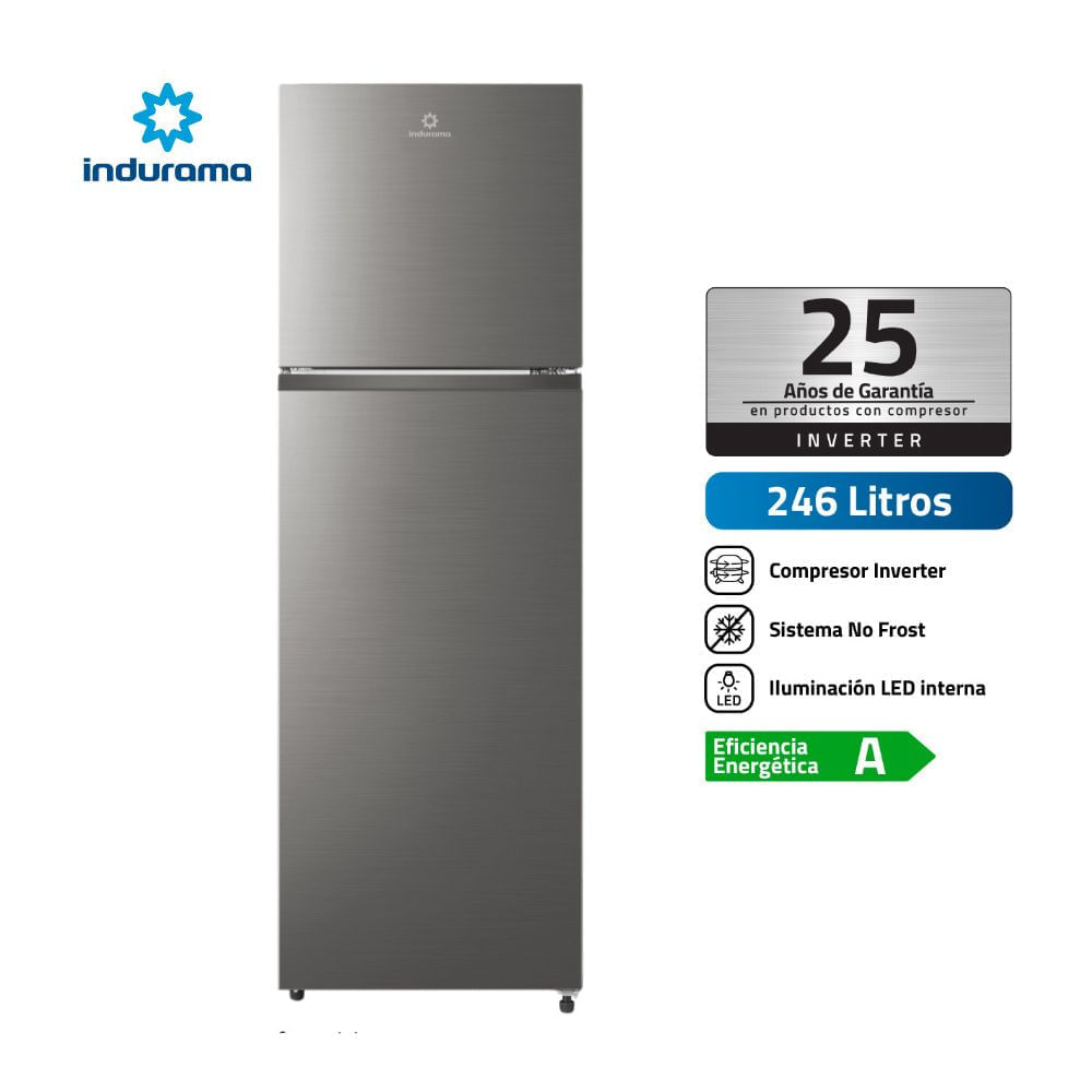 Refrigeradora Indurama RI389I No Frost 246 litros Plata Refrigeradora Indurama RI389I No Frost 246 litros Plata