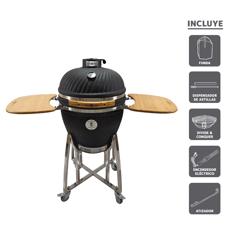 Kamado BLACK FLAME 22"" KS-22-SP-B Negro