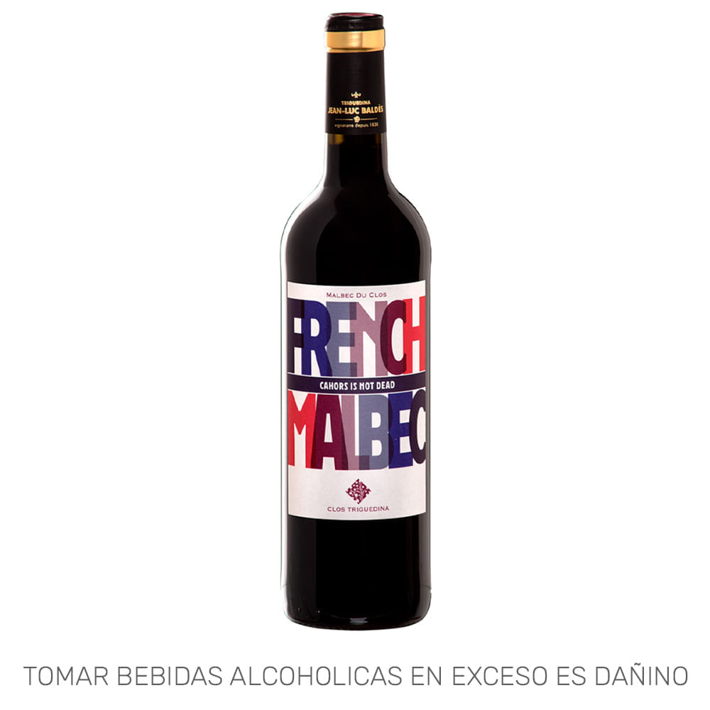 Vino Tinto FRENCH MALBEC Botella 750ml