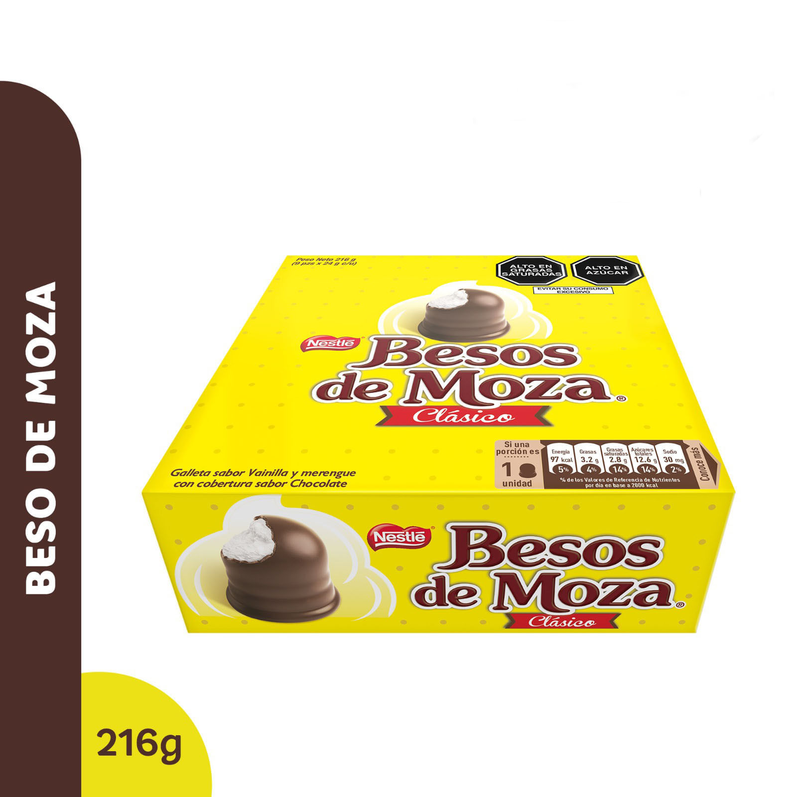 Chocolate BESOS DE MOZA Clásico Caja 9un x 24g