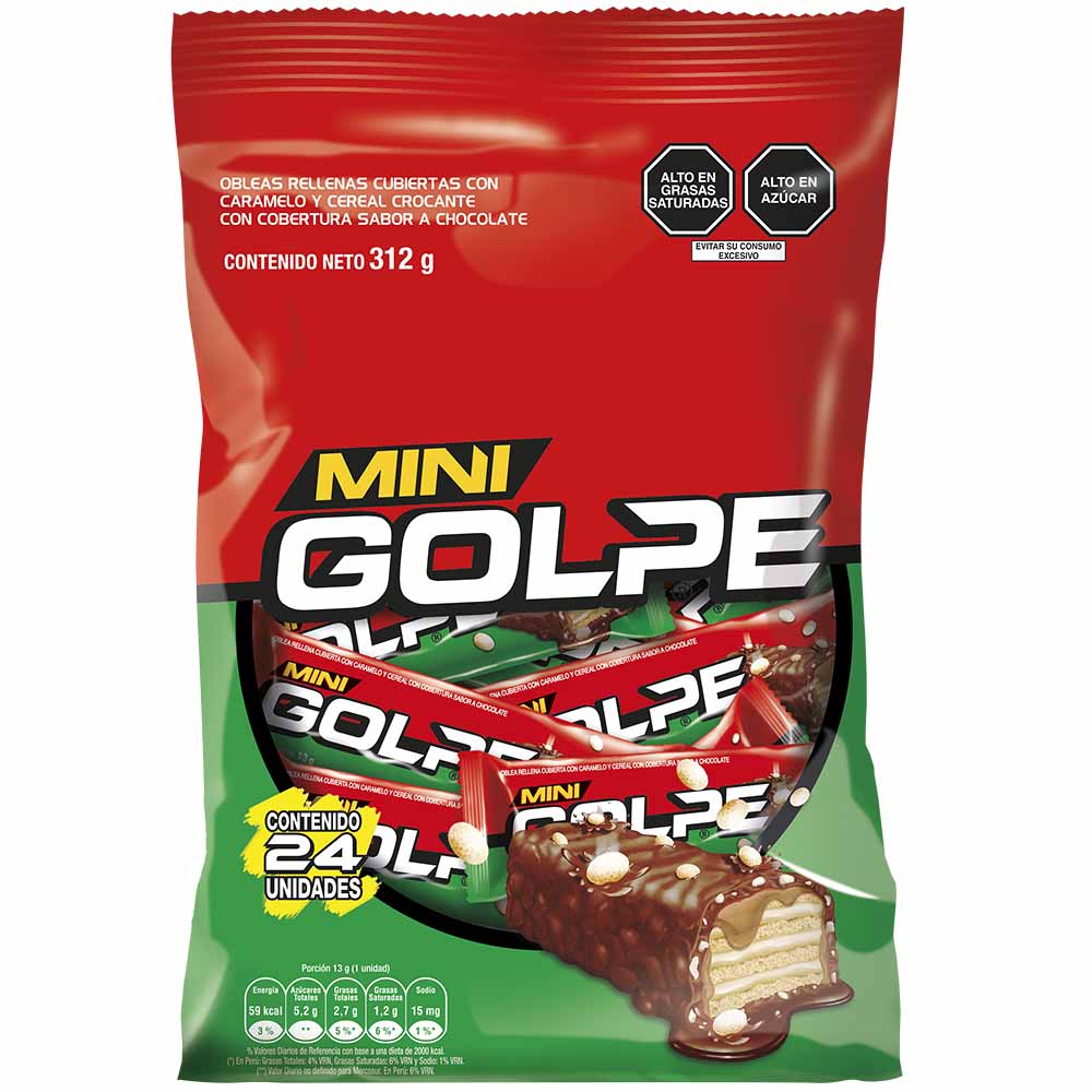 Chocolate GOLPE Mini Oblea Bolsa 24un Chocolate GOLPE Mini Oblea Bolsa 24un