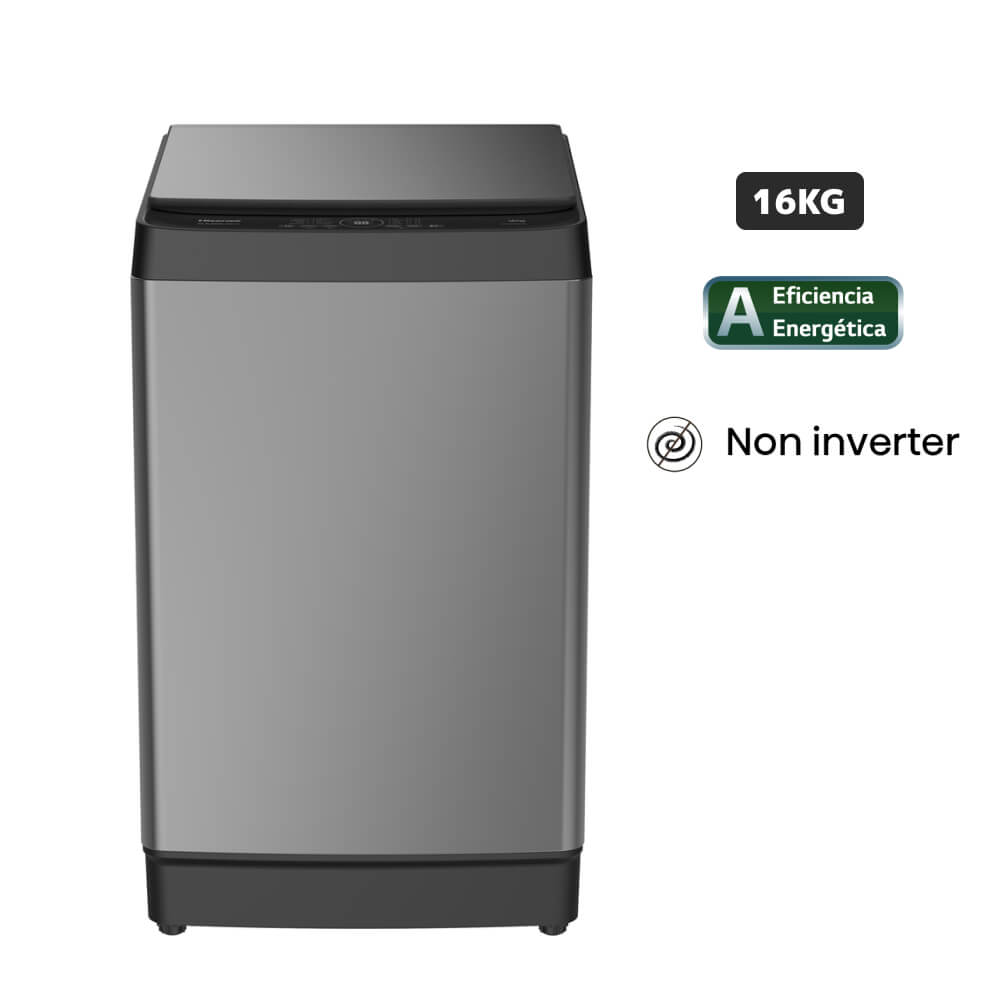 Lavadora HISENSE Carga Superior 16KG WT3K1623UT Inox Lavadora HISENSE Carga Superior 16KG WT3K1623UT Inox