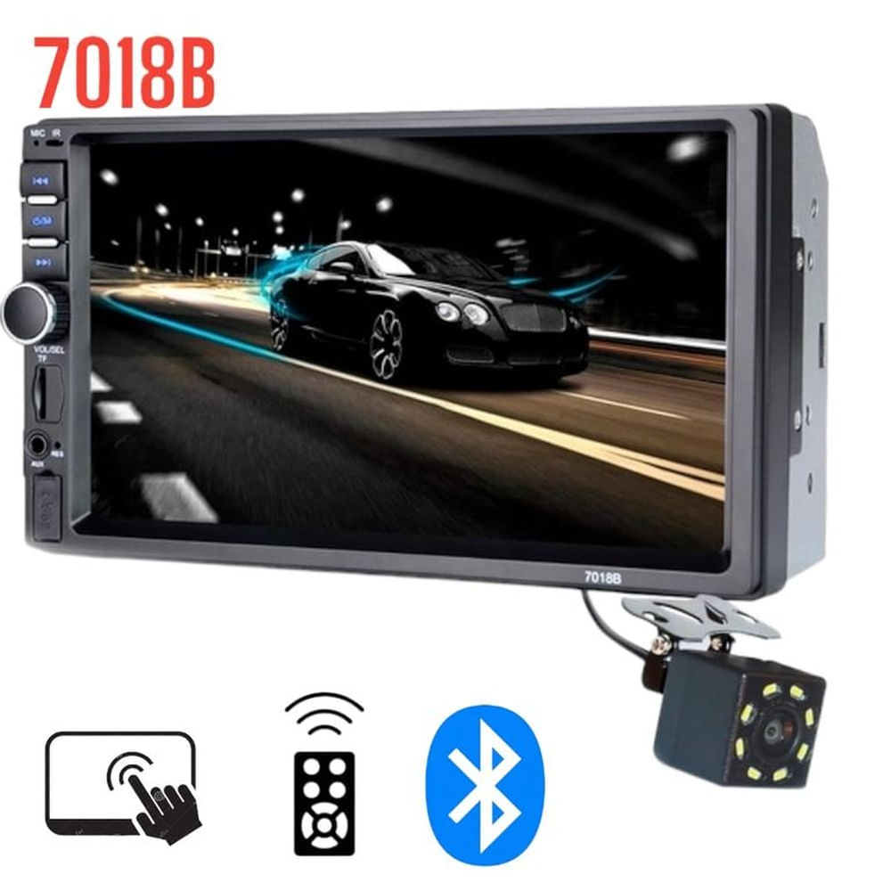 Autoradio 7pulg Stéreo Pantalla Táctil Bluetooth con Cámara