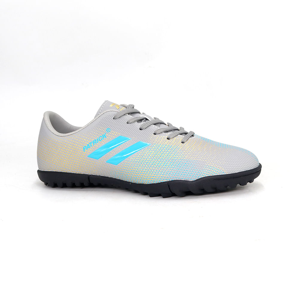 Zapatillas De Fútbol Juvenil PATRICK OLIVERA/J26 GREY/LTBLUE/GOLD