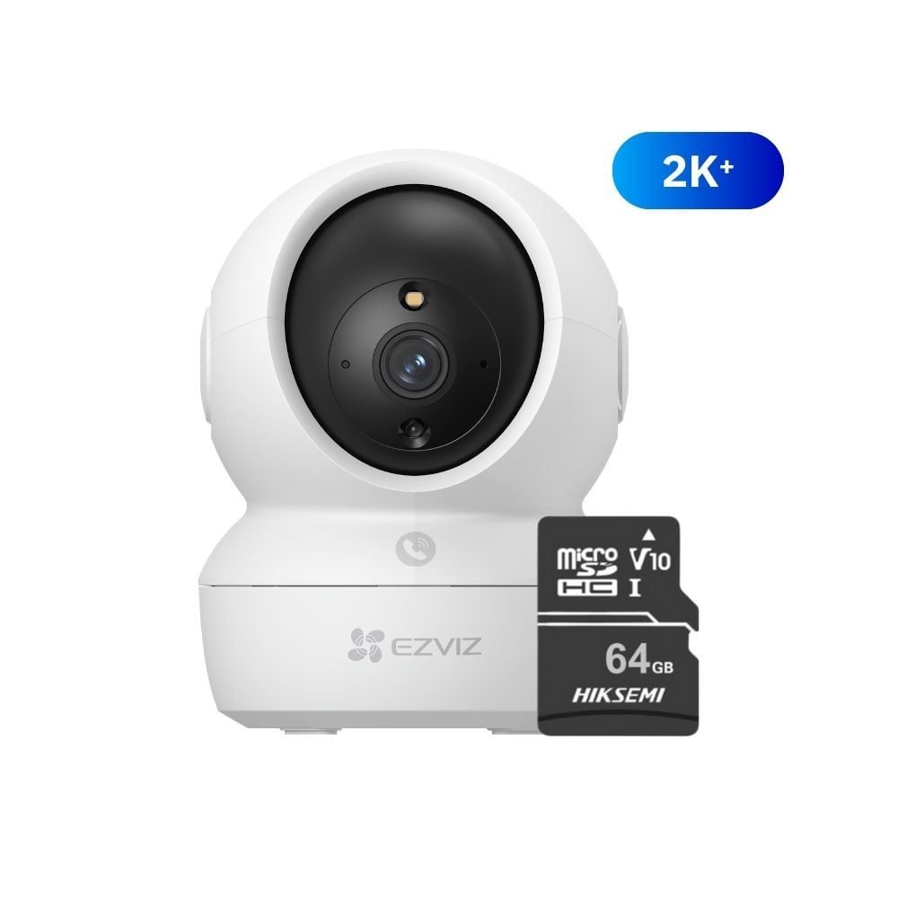 Camara de seguridad H6C PRO 2K 4MP de lente 360 y doble banda SD 64GB