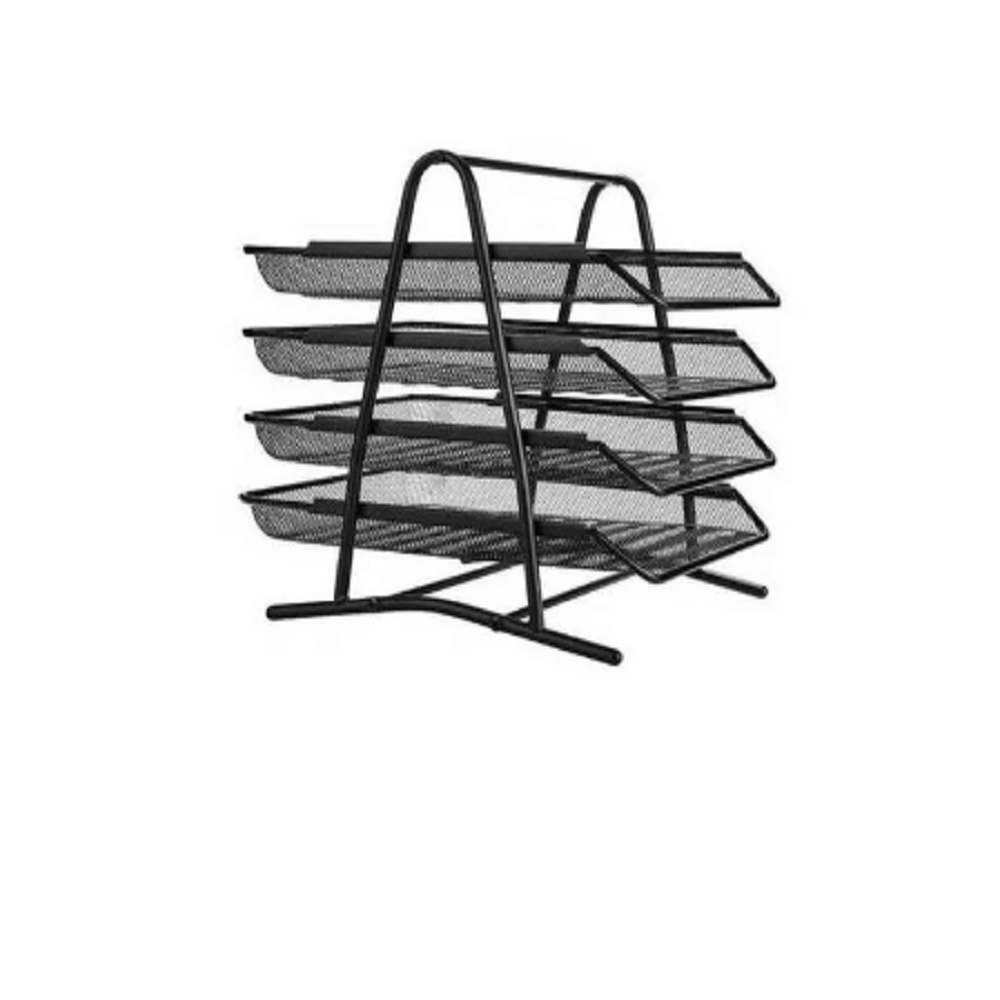 Bandeja Organizador 4 Pisos de Metal para Oficina