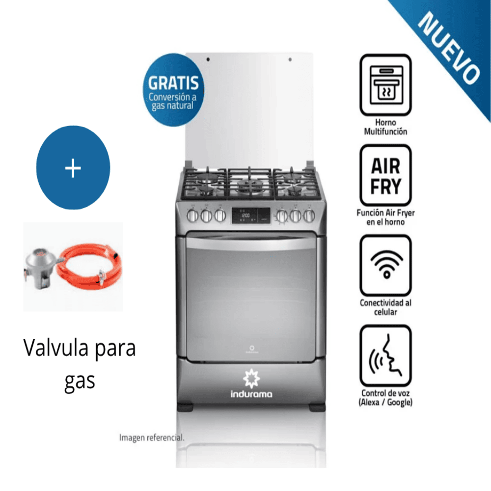 Cocina de Pie Indurama 5 Hornillas CPI-3595C Croma Smart