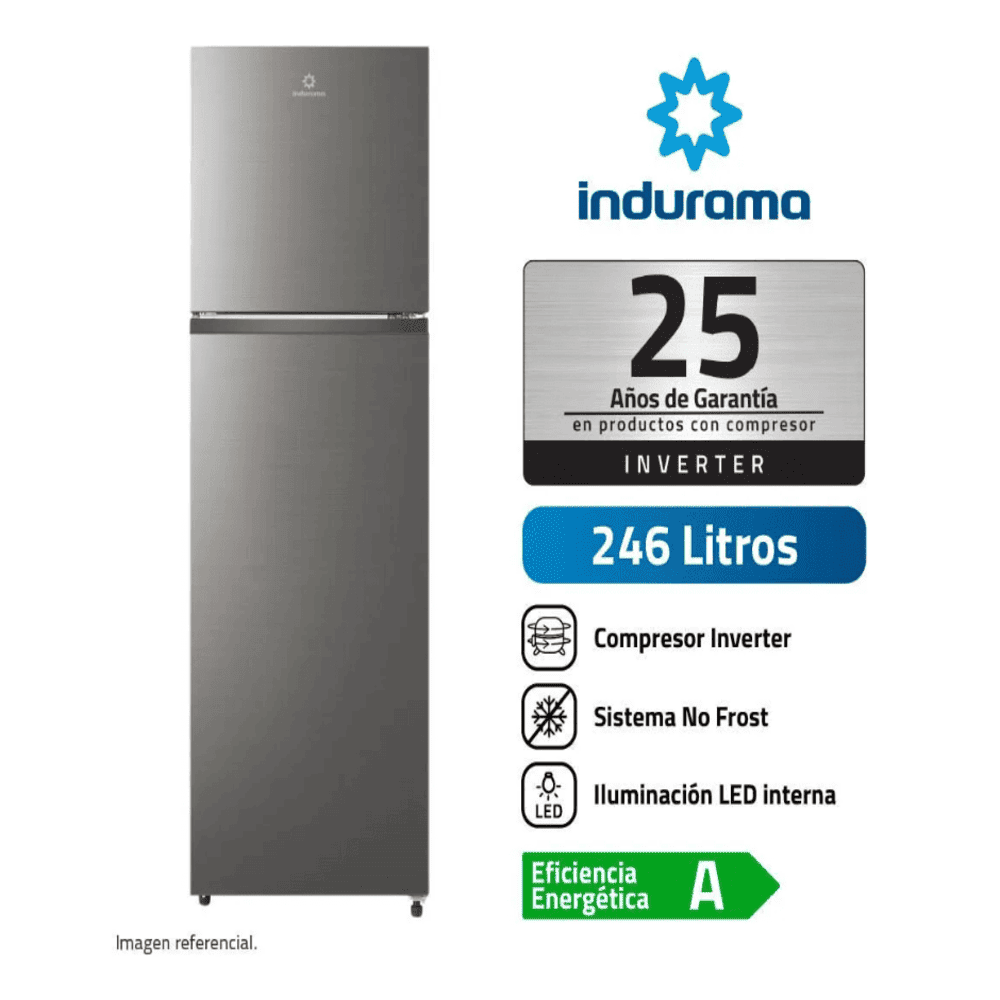 Refrigeradora Indurama RI-389I 246L No Frost Silver