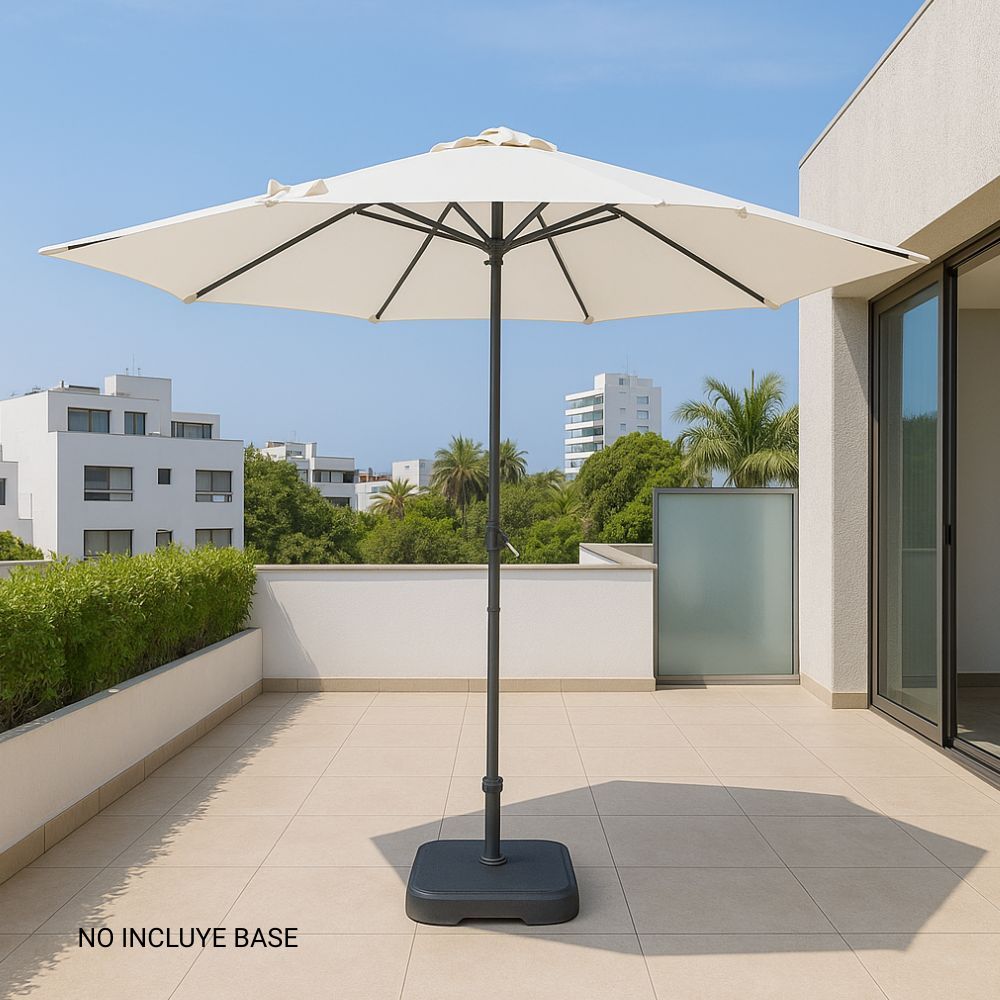 Sombrilla de Terraza Central Hexagonal 262cm Beige Orange Sombrilla de Terraza Central Hexagonal 262cm Beige Orange