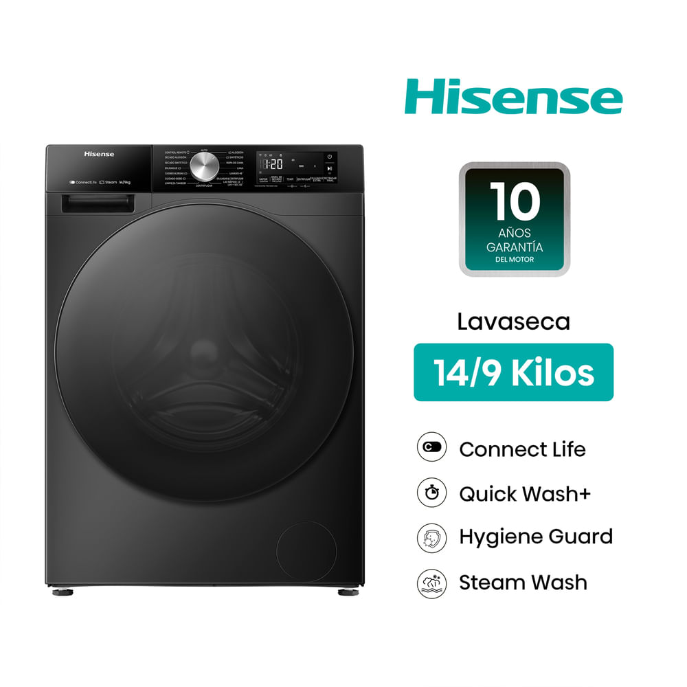 Lavaseca Hisense WD3S1443BB 14-9 Kg Negro