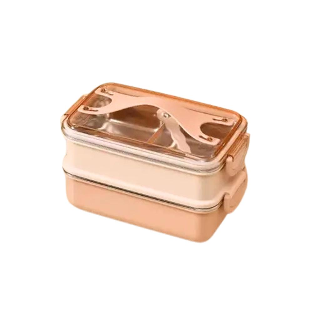 Taper lonchera de acero doble compartimiento melon