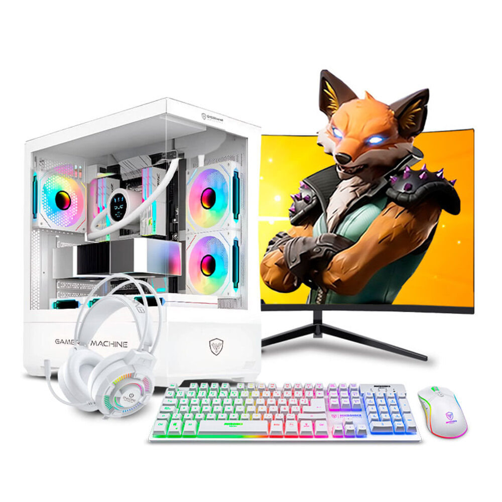 COMPUTADORA GAMER DRACO RGB RYZEN 5 5500 8GB 500GB 24 CURVO RTX3050 6GB MI PC LISTA MIPCLISTA