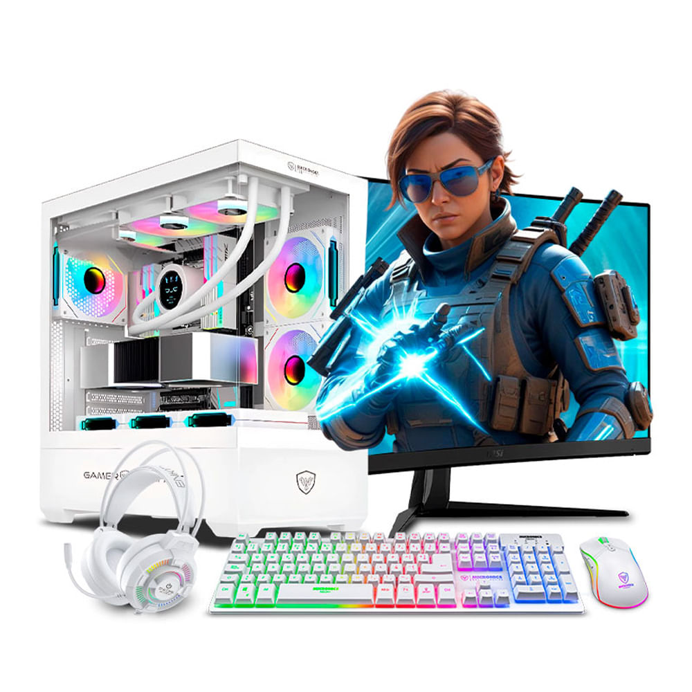 COMPUTADORA PC GAMER HERO WHITE CORE i9 14900K 32GB DDR5 1TB 27 RTX5070 12GB MI PC LISTA MIPCLISTA